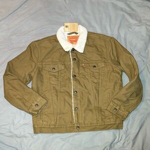 Men's Regular Fit Sherpa Canvas Trucker Jacket